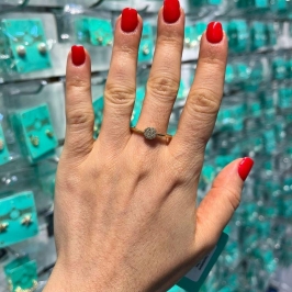 ANEL CHUVEIRINHO CLASSIC ZIRCÔNIA BANHADO A OURO