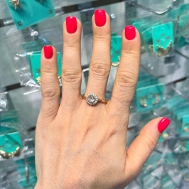 ANEL CHUVEIRINHO ZIRCÔNIA BANHADO A OURO