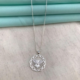 COLAR ESPÍRITO SANTO BANHADO A PRATA