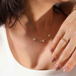 ANEL DUPLO CRAVEJADO EM ZIRCÔNIA BANHADO A OURO