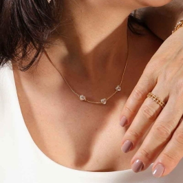 ANEL DUPLO CRAVEJADO EM ZIRCÔNIA BANHADO A OURO