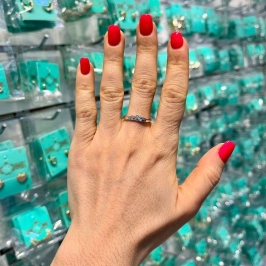 ANEL DUPLO PONTO DE LUZ BANHADO A PRATA