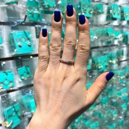 ANEL ENTRELAÇADO ZIRCÔNIA BANHADO A PRATA