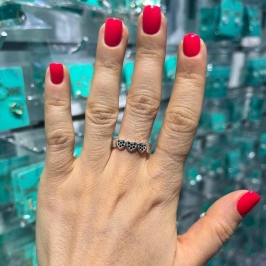 ANEL LOVE EM ZIRCÔNIA BANHADO A PRATA