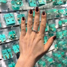 ANEL TRATORADO REGULÁVEL BANHADO A PRATA