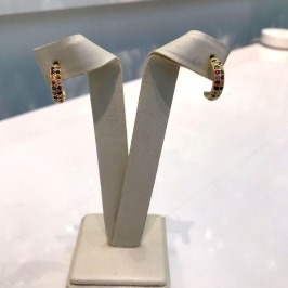 ARGOLA ENALTECER EM ZIRCÔNIA COLORIDA BANHADO A OURO