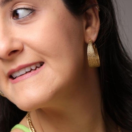 ARGOLA ESPLENDOR BANHADO A OURO