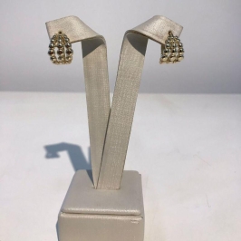 ARGOLA MINI ESFERAS JEWELRY BANHADO A OURO