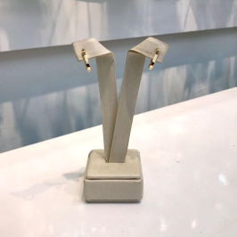 ARGOLA OVAL FECHO ITALIANO BANHADO A OURO