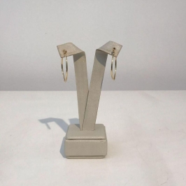 ARGOLA OVAL SLIM FECHO ITALIANO BANHADO A OURO