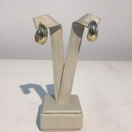 ARGOLA PUFFER VAZADA BANHADO A OURO