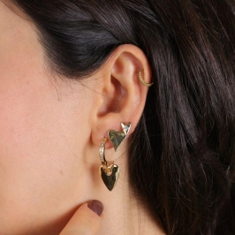 ARGOLINHA CORAÇÃO ESPLENDOR ZIRCÔNIA BANHADO A OURO