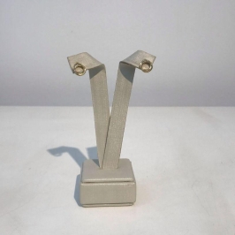 ARGOLINHA FRONTAL ENTRELAÇADA BANHADO A OURO