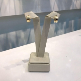 ARGOLINHA LARGA VAZADA BANHADO A OURO