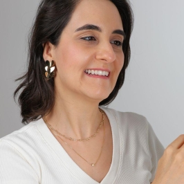 BRINCO CORAÇÃO AMORE  BANHADO A OURO