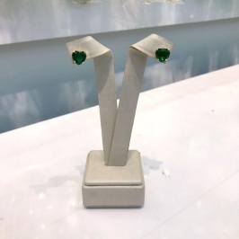 BRINCO CORAÇÃO ESMERALDA BANHADO A OURO