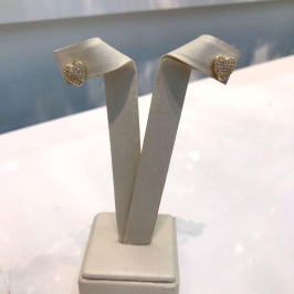 BRINCO CORAÇÃO GOLD ZIRCÔNIA BANHADO A OURO