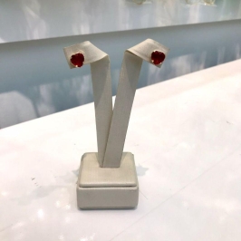 BRINCO CORAÇÃO RUBI BANHADO A OURO