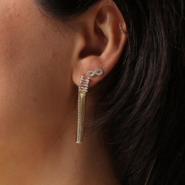 BRINCO INFINITO EM ZIRCÔNIA BANHADO A OURO