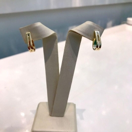 BRINCO MEIA ARGOLA BANHADO A OURO