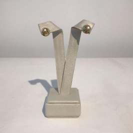 BRINCO PET REDONDO EM ZIRCÔNIA BANHADO A OURO