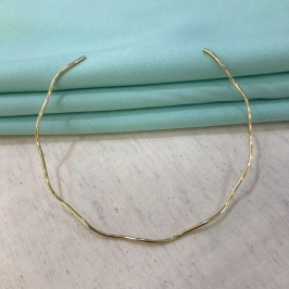 CHOKER ARO ONDULADO BANHADO A OURO