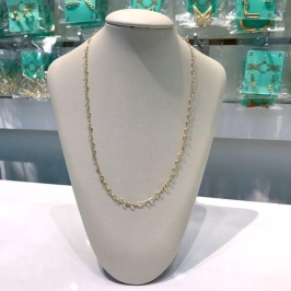 CHOKER CORAÇÃO VAZADO BANHADO A OURO