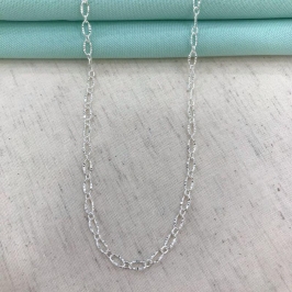 CHOKER DE ELOS TEXTURIZADOS BANHADO A PRATA