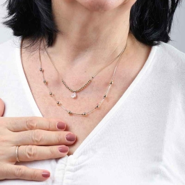 CHOKER DE ESFERAS BANHADO A OURO