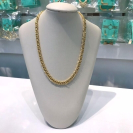 CHOKER ELO DUPLO BANHADO A OURO