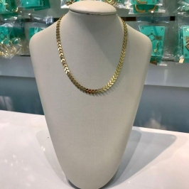 CHOKER ESCAMAS BANHADO A OURO