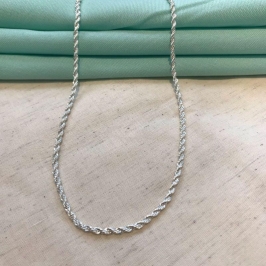 COLAR CORDÃO BAIANO INFINITO BANHADO A PRATA