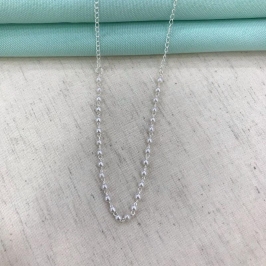 COLAR DE PÉROLAS INFANTIL BANHADO A PRATA