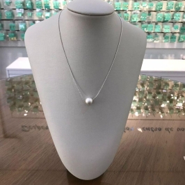 COLAR ESFERA FOSCA GOLD BANHADO A PRATA