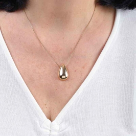 COLAR GOTA PUFFER BANHADO A OURO