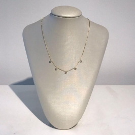 COLAR PONTO DE LUZ INTENSO BANHADO A OURO