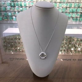 COLAR REDONDO ORGÂNICO PISA BANHADO A PRATA