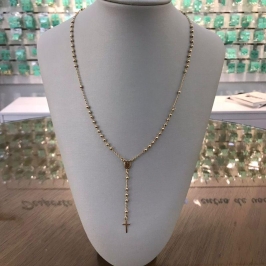 COLAR TERÇO BANHADO A OURO