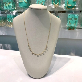 COLAR TIFFANY ZIRCÔNIA REDONDA BANHADO A OURO