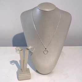 CONJUNTO ELO DE AMOR BANHADO A PRATA