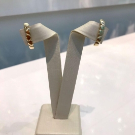 EARHOOK CORAÇÃO BANHADO A OURO