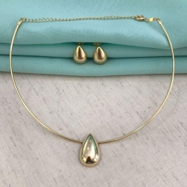 GOTA LUXO PUFFER BANHADO A OURO