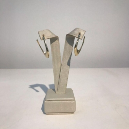 MEIA ARGOLA ORGÂNICA BANHADO A OURO