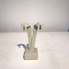 MEIA ARGOLA OVAL BANHADO A OURO