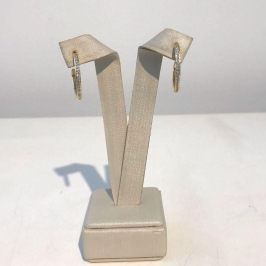 MEIA ARGOLA OVAL ZIRCÔNIA BANHADO A OURO