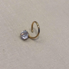 PIERCING PONTO DE LUZ BANHADO A OURO