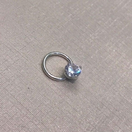 PIERCING PONTO DE LUZ BANHADO A PRATA