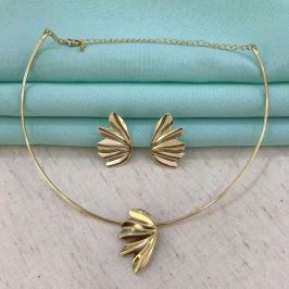 PINGENTE LIBERTY ORGÂNICO BANHADO A OURO