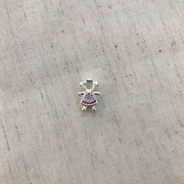 PINGENTE MENINA ZIRCÔNIA COLORIDA BANHADO A PRATA