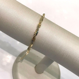 PULSEIRA CORDÃO BAIANO E FITA BANHADO A OURO